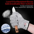 thumbnail image 2 of Guantes resistentes a cortes, guantes de seguridad de grado alimenticio, guantes anticorte de cocina para cortar, guantes de trabajo de corte a prueba de nivel 5   ER, 2 of 5