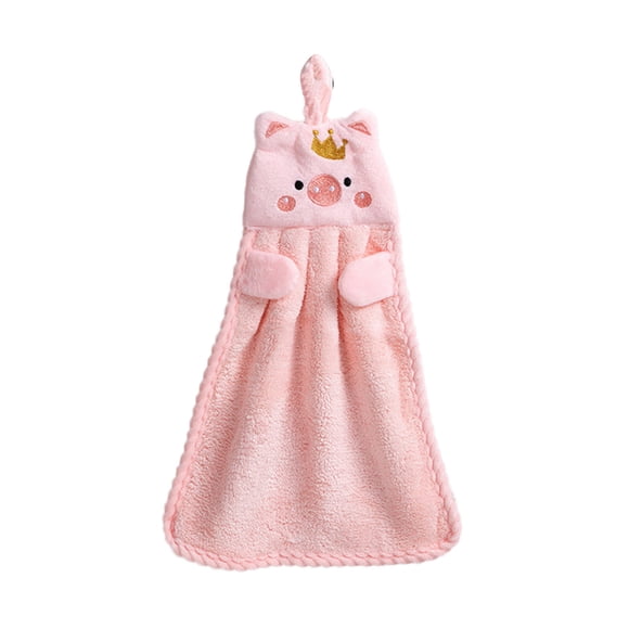 Cleaning Brush Product for Household Use with Cute Pig Design Absorbent Kitchen Towel Lazy Rag and Children's Hand Towel -Purpose Cleaning Tool