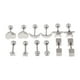 thumbnail image 1 of Aretes Fernando Acero inoxidable negro 6mm plata, 1 of 8