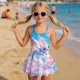 thumbnail image 3 of Binienty One Piece Girls Swimsuit Size 10-12 Western Dragon Cherry Blossom Swim Dress Swimsuit for 8 Year Old Girls Quick Dry Breathable Swimwear Beach Athletic, 3 of 7