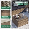 thumbnail image 4 of Clouddwell 7 Piece Patio Furniture Set Wicker Rattan Patio Conversation Set Outdoor Sectional Sofa Set with Coffee Table and Black Cushions(Waterproof Cover Included), 4 of 6