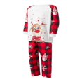 thumbnail image 4 of Family Matching Christmas Pajamas Set Snowman Printing Tops Long Pants Sleepwear, 4 of 10