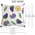 thumbnail image 2 of GZHJMY Decorative Throw Pillow Covers Set of 2, Soft Pillow Cases Summer Grape Peach, Square Cushion Cases Pillowcases for Sofa Bed Couch Car Home 16"x16" Home Decor, 2 of 4