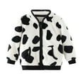 thumbnail image 2 of FYDUU Soft Flannel Girls Jacket Cozy Fall Winter Outerwear Cute Baby Toddler Coat Stylish Casual Top Daily Wear Party Temperament Suit 18-24 Months, 2 of 5