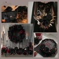 thumbnail image 2 of 30pcs Black Roses Artificial Flowers,Realistic Silk Black Artificial Roses Bouquet with Long Stems for Wedding Flower Arrangement Halloween and Gothic Home Party Decorations, 2 of 5