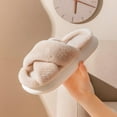 thumbnail image 4 of Womens Slippers Fluffy Slippers Ultra Soft Open Toe Fuzzy House Slippers Plush Fur Slippers Memory Foam Slippers for Womens Thick Sole, 4 of 6