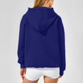 thumbnail image 5 of Itsame Hoodie Pullover Womens Lightweight Hood Sweatshirts Crew Neck Solid Color Long Sleeve Sportswear Blue Size XL, 5 of 9
