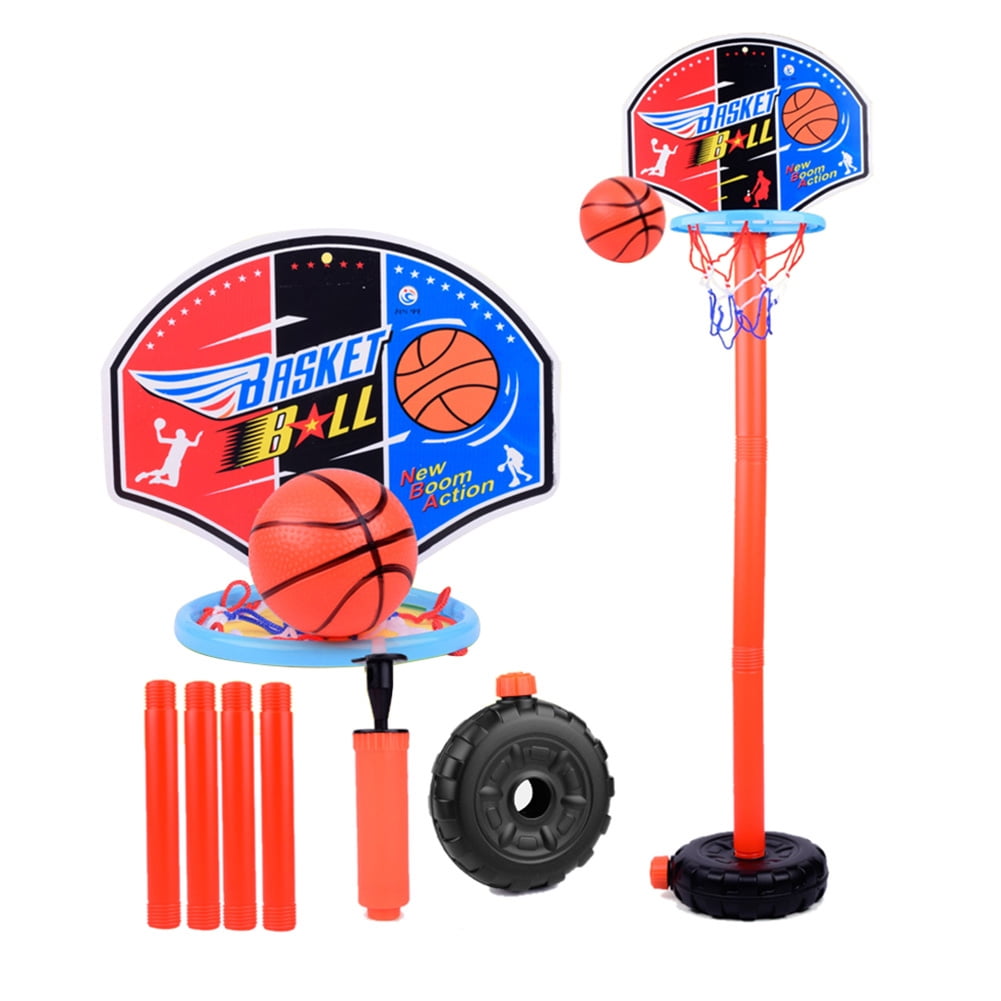 Childrens Basketball Stand,Portable Lifting Indoor and Outdoor Plastic Basketball Loop,Basketball Hoop Kit with Ball for Children 