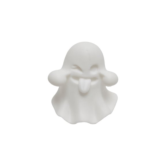 3D Printed Mischievous Ghost Statue Figurine Sculpture Ornament, Playful Expression Sculpture Figurine, Creative Home Desktop Decor Accent Set Piece