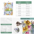 thumbnail image 6 of Spring Floral Truck Balloon Curtains 63 Inch Length for Living Room/Bedroom, Watercolor Flowers Butterflies Blue Plaid Rod Pocket Privacy Door Curtains Decorative Tie Up Shade for Window 52"x63", 6 of 8