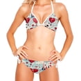 thumbnail image 2 of Valentine's Day Love Women's Bikini Set with Detachable Sponge and Adjustable Strap, Two-Pack, Ideal for Swimming and Beachwear, 2 of 6