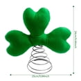 thumbnail image 2 of St. Patrick's Day Shamrock Tree Topper Decorations, 12in Green Clover Ornament Spring Base Lucky Decor for Irish Holiday Tree & Wreath, 2 of 7