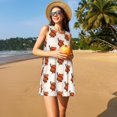 thumbnail image 3 of Honeii Snake Around Heart Print Women's Sleeveless Dress, Loose Fit Casual Dress for Women, Summer Fashion Dress, 3 of 7