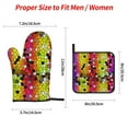 thumbnail image 2 of Honeii Colorful Tie Dye Stained Glass 1 Pattern Oven Mitts and Pot Holders, Silicone Oven Gloves,500 F Heat Resistant Oven Mitts Sets, 4PCS, 2 of 6