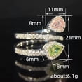 thumbnail image 2 of K-KED Glamorous Color Cubic Zirconia Delicate Jewelry Women 925 Silver Filled Rings Size 6-10-7, 2 of 6