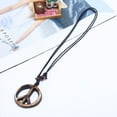 thumbnail image 3 of Vintage Handwoven Resin Peace Sign Men's Necklace, 3 of 5