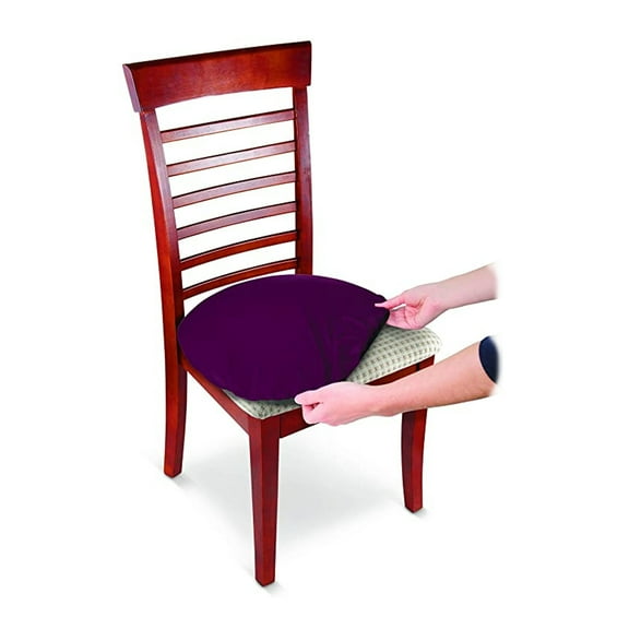 Ideaworks - Stretchable Seat Covers Fit Office Dining-Room Chairs Washable - Set of 2 - Burgundy