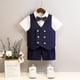 thumbnail image 4 of Traje de niño Chaleco de manga corta de primavera y verano para niño Ropa de flores para niño Traje de piano para cumpleaños de un año, 4 of 4