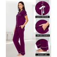thumbnail image 4 of Ensembles de Pyjama pour Femmes - Haut de Pyjama à Col Cranté et Pantalon de Pyjama - Logo de Pyjama pour Femmes, 4 of 5
