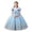 Blue, variant on LEKWK Girls Floral Embroidered Princess Dress Puff Short Sleeve Tulle Pageant Gown Bow Waist Cute Dress for Wedding Flower Girl Formal Birthday Party 3-14Y