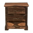 thumbnail image 3 of Taran Designs Darcy 3-drawer Live Edge Solid Wood Nightstand in Dark Brown, 3 of 7
