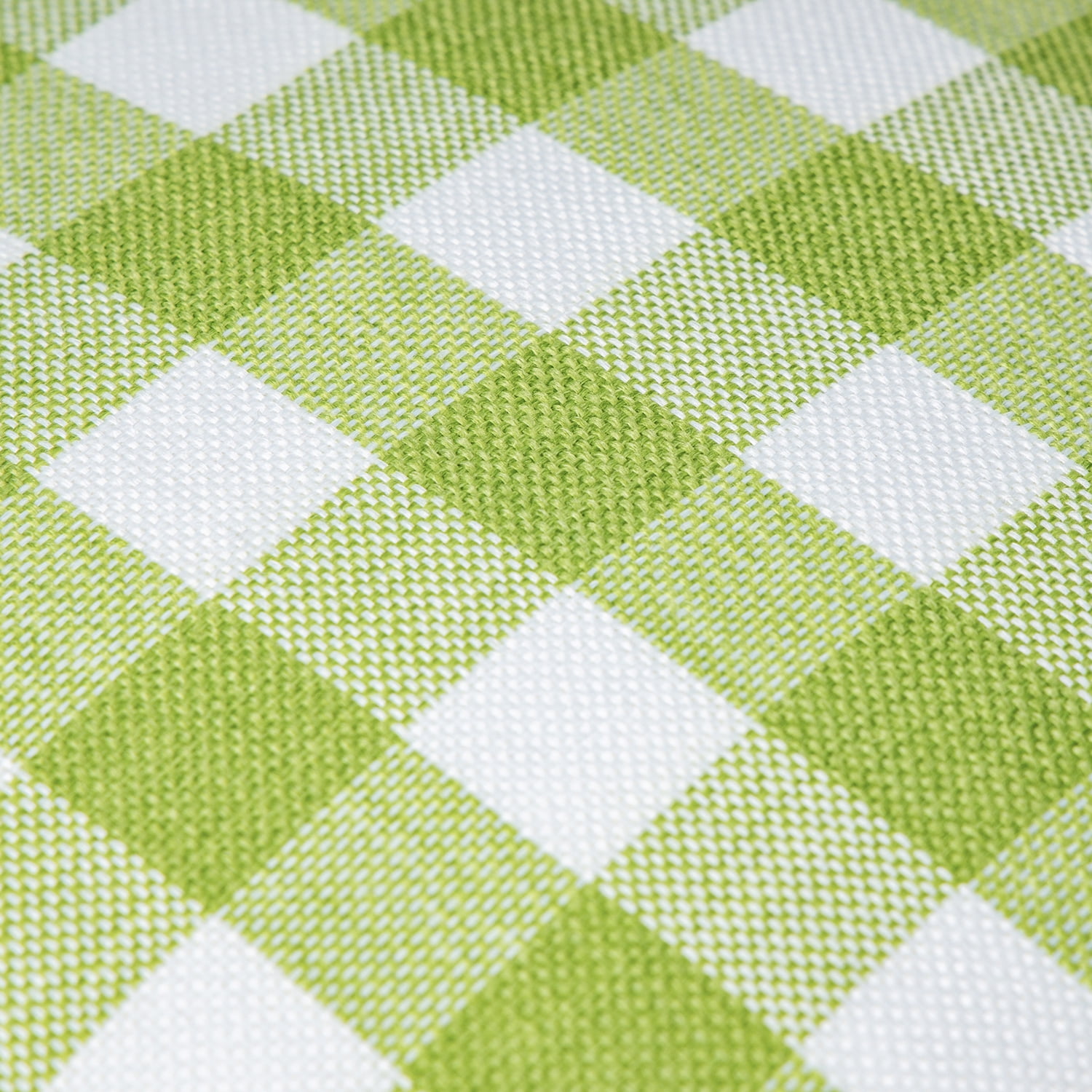 Phantoscope Gingham Checker Plaid Farmhouse Summer Square Decorative Throw Pillow for Couch, 20" x 20", Green/White, 2 Pack