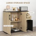 thumbnail image 4 of HOMCOM Modern Sideboard Kitchen Storage Cabinet with 2 Drawers and 3 Doors, 4 of 10