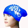 thumbnail image 3 of Protect Your Hair and Look Stylish with this 1pc Flower Print Silicone Swimming Cap!, 3 of 4
