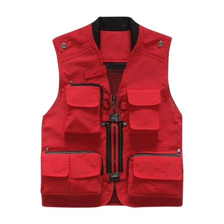 WDZUDU 2024 Men s Fishing Shooting Vests Lightweight Travel Cargo Jacket With Multi Pockets Thin Sports Quick-drying Waistcoat Mountaineering Tooling Outdoor Jackets