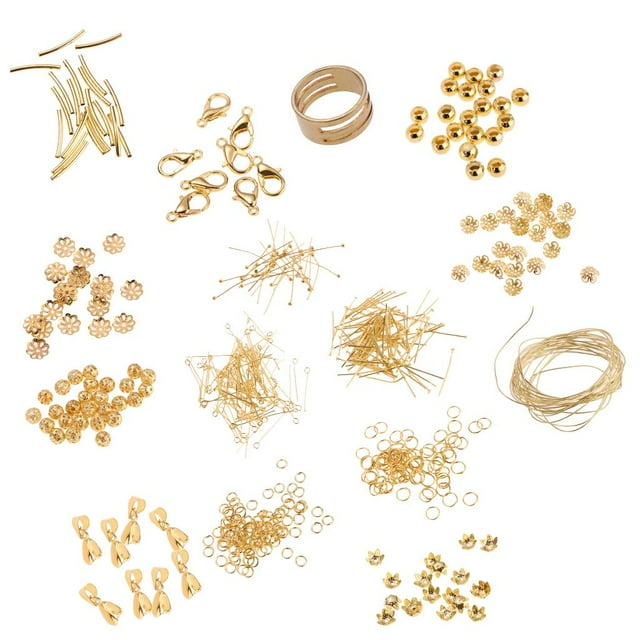 KLKCMS Jewelry Findings Starter Kit Beading Sewing Making Kit with Storage Case