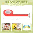 thumbnail image 2 of Uxcell Red Masking Tape 9/16" x 14 Yards 7 Rolls Color Code Labeling Painters Tape for Arts Crafts Wall Painting Science Lab Organizing, 2 of 7