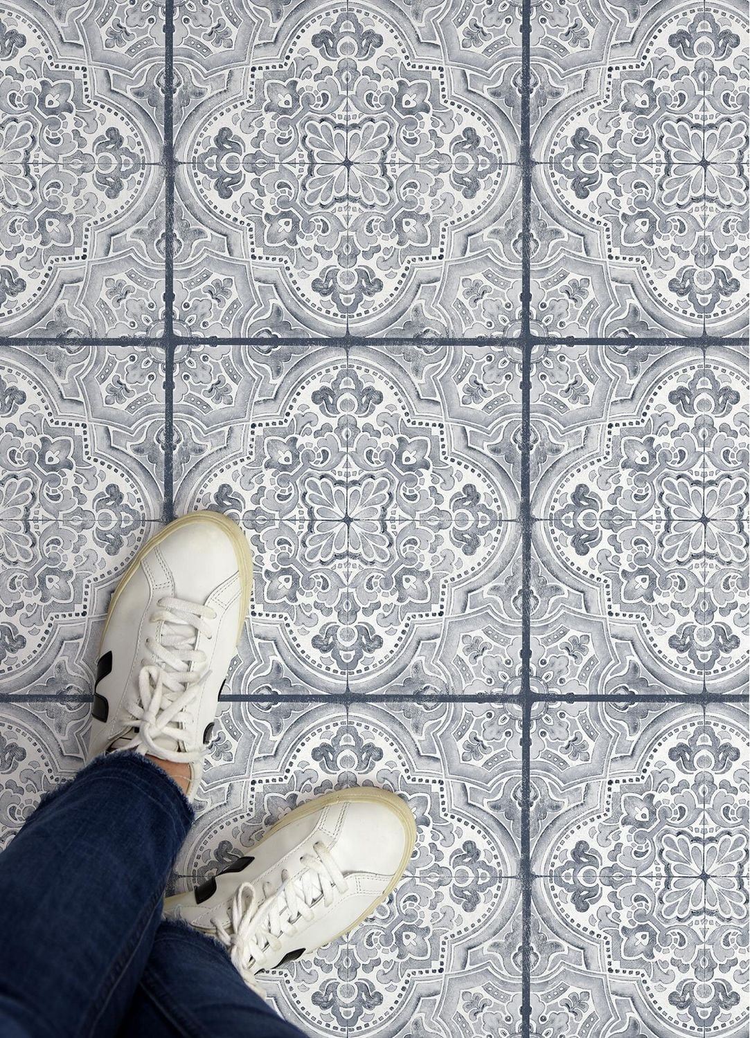 FloorPops Hastings Peel and Stick Floor Tiles Set of 20