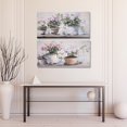 thumbnail image 2 of Tableau Mural sur Toile Peint à la Main, Paysage de Table Floral en Pot - Ensemble de 2, 2 of 3