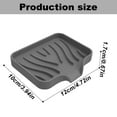 thumbnail image 3 of 1 Pc Silicone Soap Dish with Drain, Bar Soap Holder for Shower,Bathroom and Kitchen Sink Organizer,Self Draining Waterfall Soap Tray, 4.72x3.94x0.67 Inch, White, 3 of 9