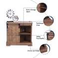 thumbnail image 2 of Alpha Joy 32'' Farmhouse Sliding Barn Door Cabinet Brown 54.78 lb, 2 of 6