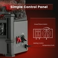 thumbnail image 4 of Gymax 20'' Infrared Quartz Electric Fireplace Heater W/ Pinewood Ember Bed Thermostat, 4 of 10