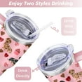 thumbnail image 5 of Double-Walled Dog Lover Coffee Tumbler 40oz - Durable Stainless Steel Mug with Handle & Straw - Cute Gift for Women, 5 of 7