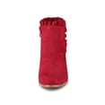 thumbnail image 2 of Unique Bargains Bottines à Talon Bloc à Volants pour Femme Rouge (Taille 8), 2 of 8