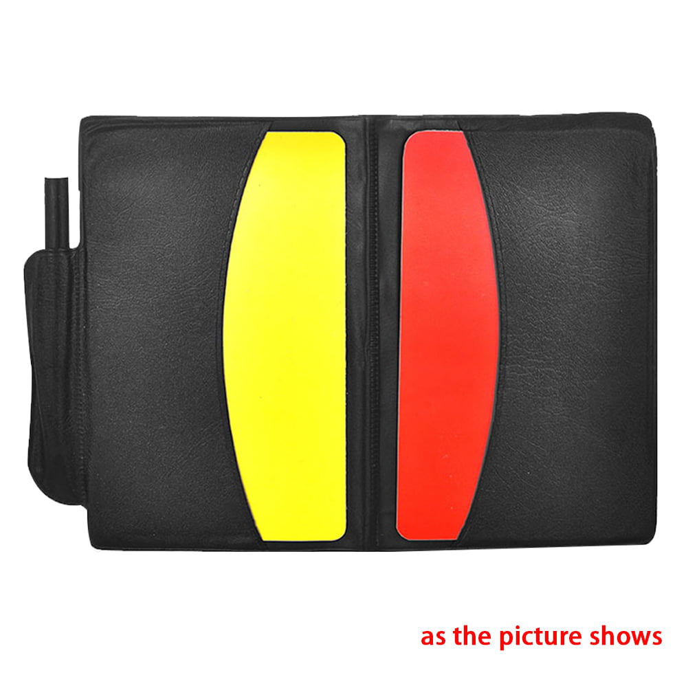 Professional Soccer Referee Wallet Football Red Yellow Card Pencil Log Book Cy 