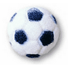 24pk Soccer Ball 1" Edible Sugar Decoration Toppers for Cakes Cupcakes Cake Pops w. Edible Sparkle Flakes & Decorating Stickers
