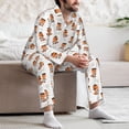 thumbnail image 6 of Bingfone Men's Pajama Set 2 Piece Loungewear PJs, Long Sleeve with Pajama Pants-Cute Little Pirate Red Panda, 6 of 7