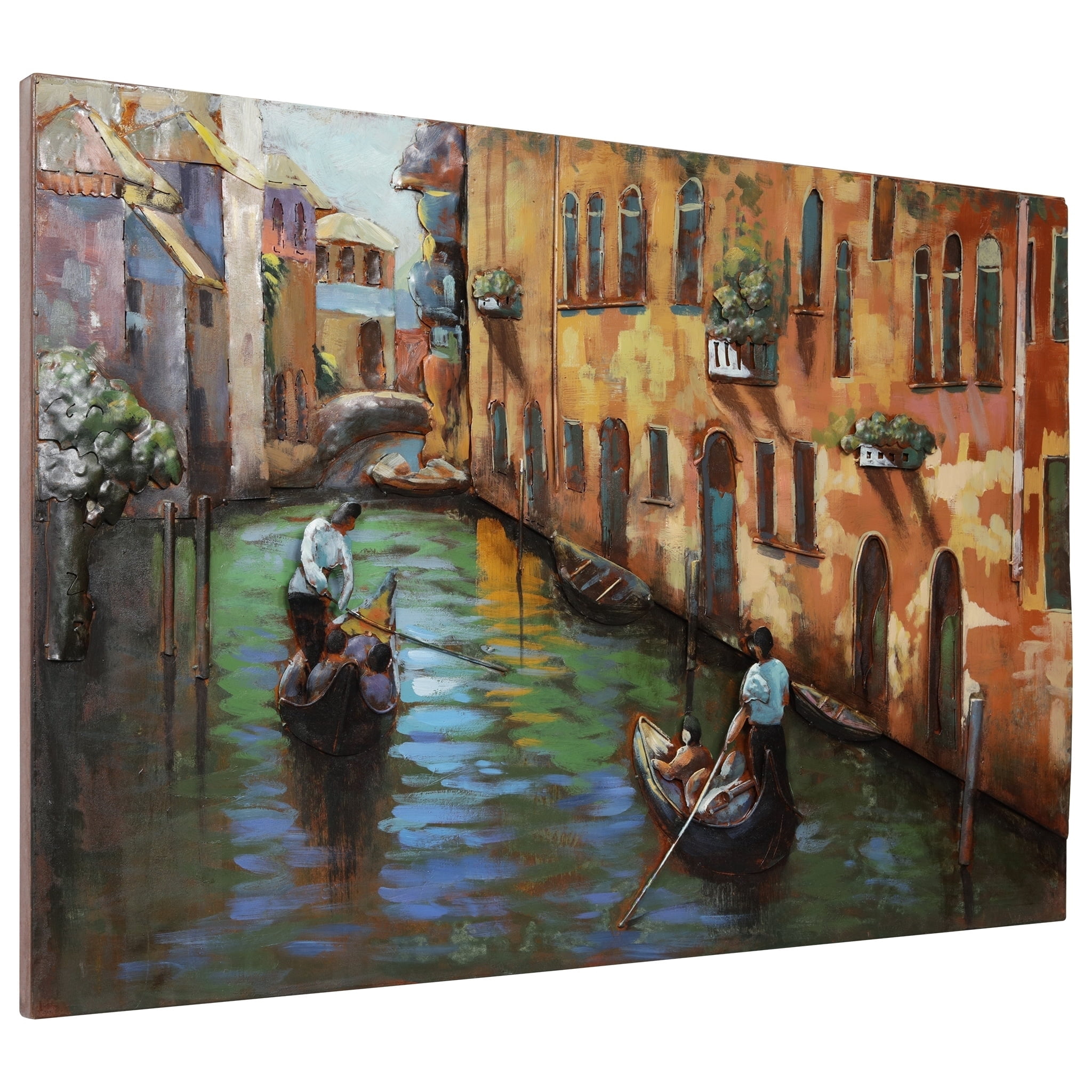 Empire Art "Venice" Mixed Media Iron Hand Painted Dimensional Wall Art