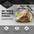 thumbnail image 3 of Boulder Tuff Rock Tongs with Teeth, Heavy Duty Loops, and Chain Hook Up, 3 of 9
