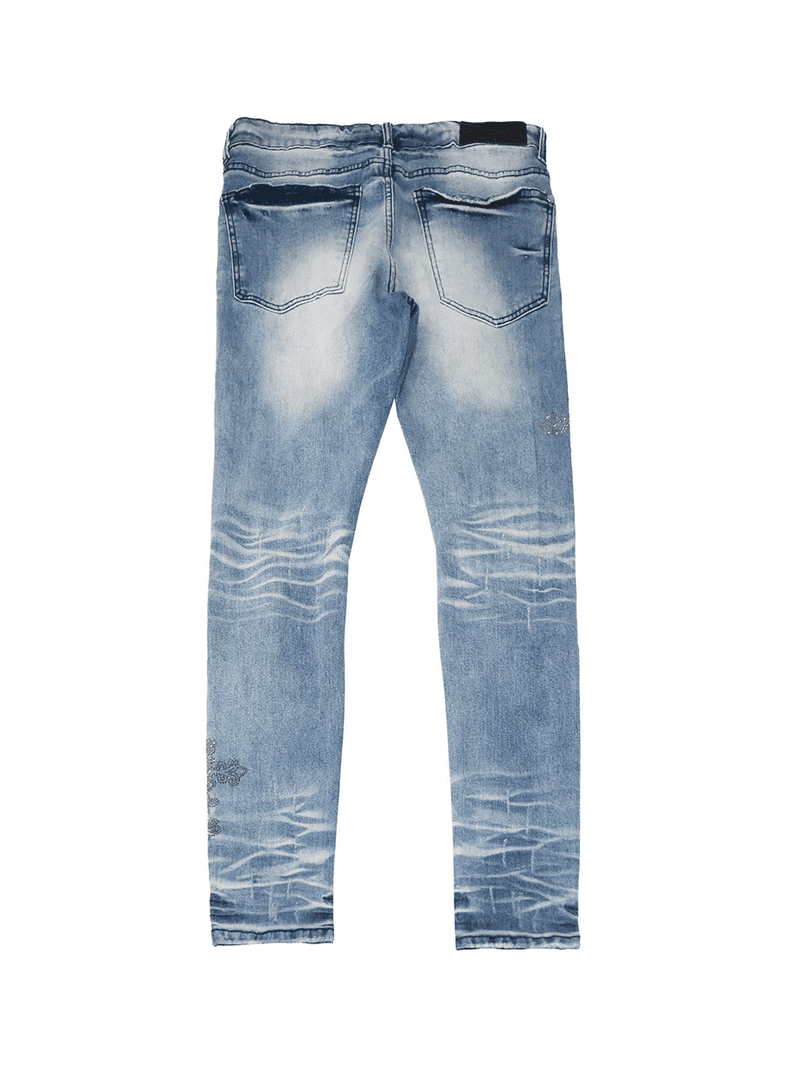 GFTD LA Los Angeles Men's Lonzo Skinny Fit Painted Skull