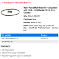 thumbnail image 2 of Water Pump Multi Rib Belt - Compatible with 2013 - 2016 Mazda CX-5 2.0L 4-Cylinder 2014 2015, 2 of 2