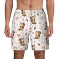 thumbnail image 2 of Goofa Fall Squirrel Printed Men's Swim Trunks Board Shorts Quick Dry Mens Swimming Trunks with Compression Liner,Breathable Fit Hawaii Beach Shorts-Small, 2 of 9