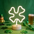 thumbnail image 2 of Ohufall LED Clover String Lights St Patricks Day Decorations Battery USB Operated Fairy Lights Green Irish Party Home Decor, 2 of 7
