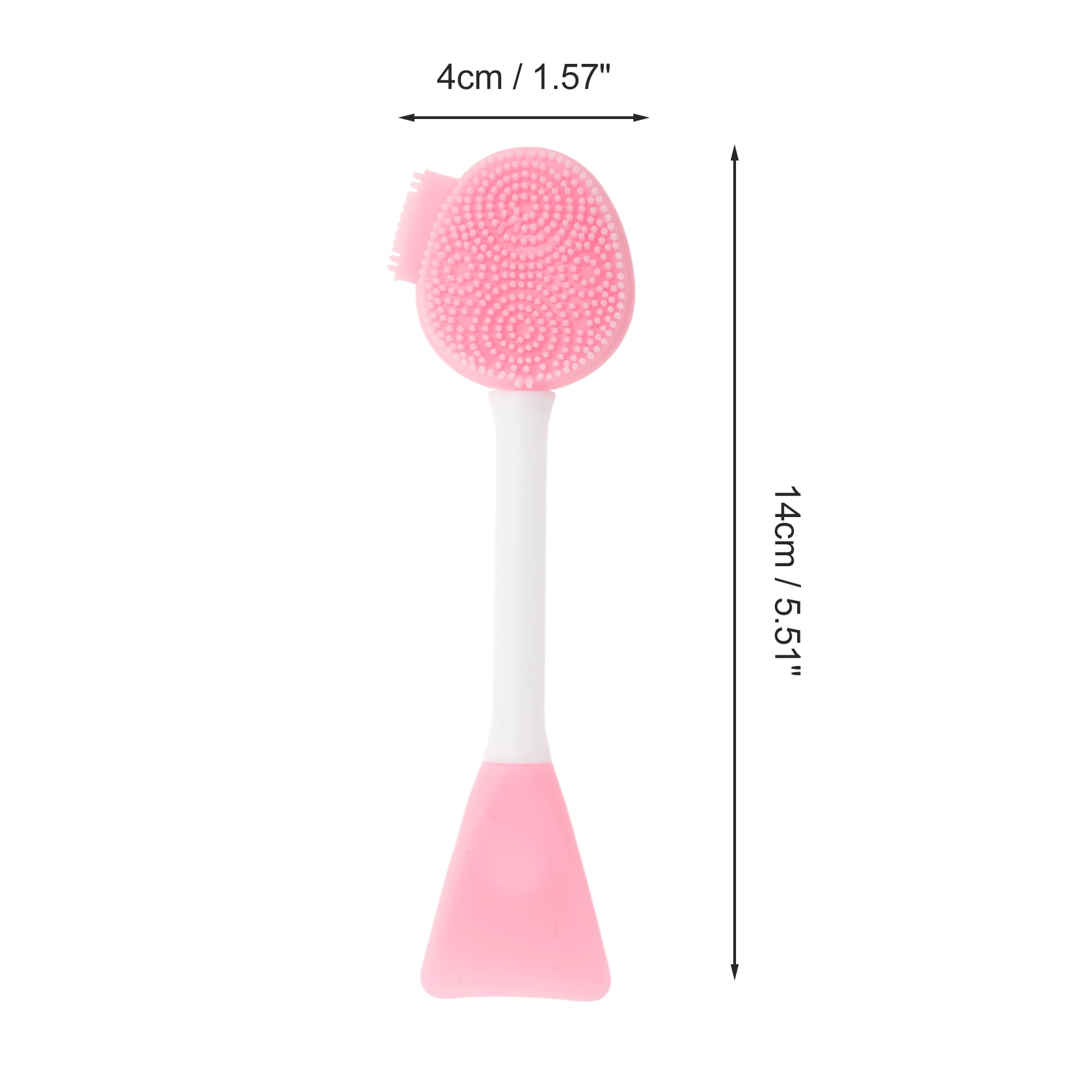 Unique Bargains Soft Double-headed Facial Mask Brushes 2 Pcs Light Pink