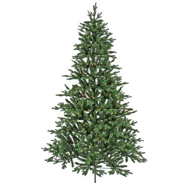 National Tree Company Pre-Lit Feel Real® Artificial Christmas Tree, Green, Merryweather Fir, 750 Clear Lights, Includes Stand, 7.5 Feet