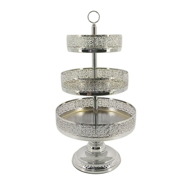 Soporte metálico para cupcakes de 3 niveles, torre para cupcakes, soporte redondo para postres, bandeja escalonada Argén